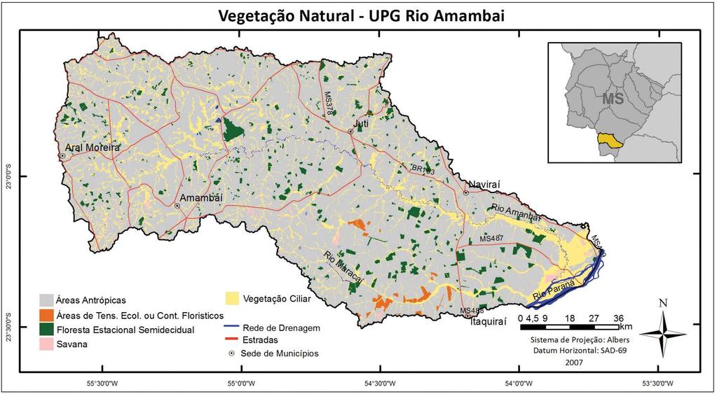 UFMS CAMPUS DO PANTANAL Curso de Geografia / Mestrado em Estudos Fronteiriços 33 pelas cidades de Juti, Naviraí, Arala Moreira, Itaquirai e Amambaí.