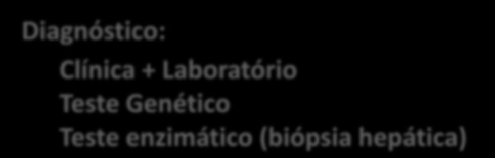 GLICOGENOSE TIPO I Laboratório Hipoglicémia (jejum curto) Dislipidémia Hiperuricémia, Hiperlactacidémia Neutropénia