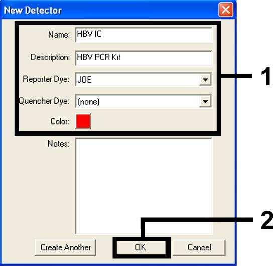 FAM none Controlo interno (HBV RG/TM IC) JOE none Para a criação destes detectores, seleccione a opção File localizada em baixo, à esquerda, no Detector Manager e, a seguir, a opção New. Fig.