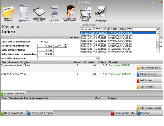 COMO VISUALIZO ORÇAMENTOS E TRATAMENTOS DO PACIENTE?