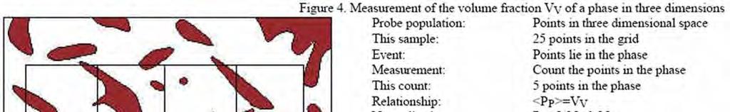 Fração volumétrica por contagem de pontos P P