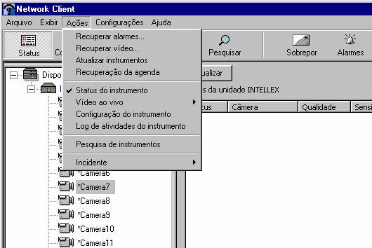 Se selecionar o ícone Archive Manager ou qualquer um dos ícones aninhados na árvore, os itens do menu suspenso Ações são ativados ou desativados, conforme mostrado abaixo.