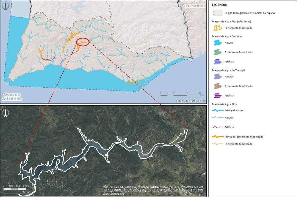 RH8 Região Hidrográfica das Ribeiras do Algarve Ciclo de Planeamento 2016-2021 Identificação e designação de Massas de Água Fortemente Modificadas Código: PT08RDA1666 Categoria: Rio (albufeira)