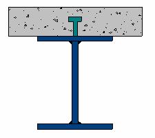 Comportamento de ligações mistas viga-pilar 101 Figura 9 - Seção transversal de uma viga-mista aço-concreto Em estruturas de aço, diferente das de concreto, existe a opção de não escorar a estrutura