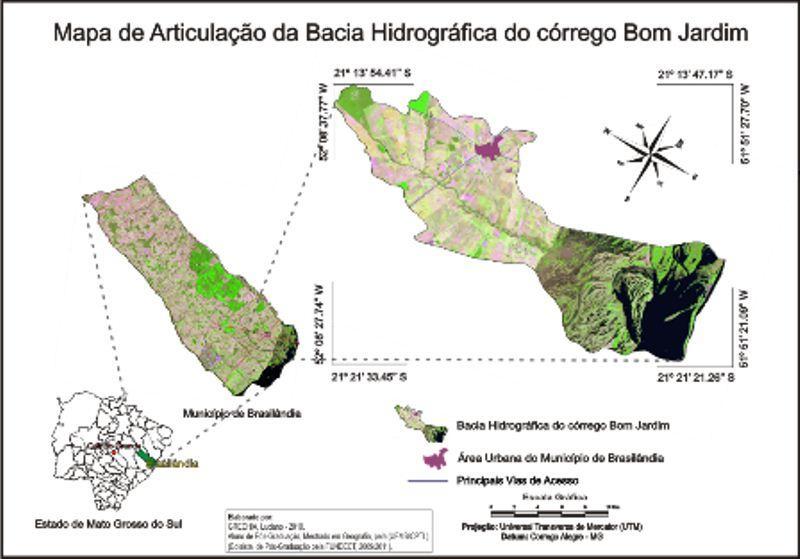 Figura 1: Mapa de localização Fonte: GRECHIA, Luciano (2010) O presente estudo justifica-se então, pela necessidade de ampliar os conhecimentos sobre o transporte de sedimentos em