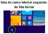 No modo de exibição de aplicativos: O foco principal do Windows 8 é o Touch Screen.