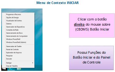 Atenção! Conceito importante: menu de contexto ou menu suspenso é o menu que é acionado quando se clica com o botão direito do mouse.