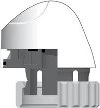 IMI TA / Atuadores / EMO T Faixa de trabalho O EMO T foi desenvolvido para ser utilizado com todas as válvulas e distribuidores de piso radiante da IMI TA/IMI Heimeier com conexões para atuador