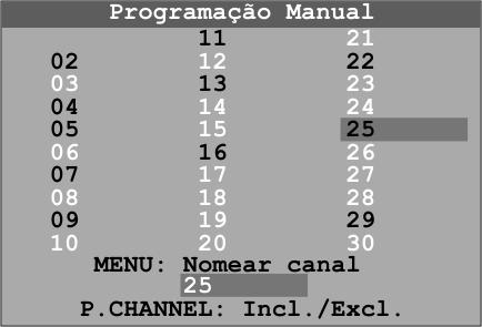 Como excluir ou acrescentar canais Use as instruções seguintes se quiser excluir da memória do televisor o número de algum dos canais memorizados pela Programação Automática dos Canais Disponíveis.