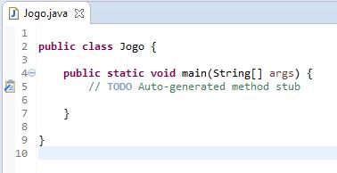 Em seguida, clique no botão Finish para criar o projeto Feito isso, crie uma nova classe para o projeto (incluindo um método