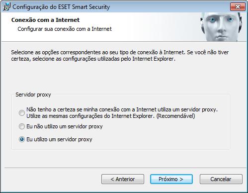 Por padrão, o programa é instalado no seguinte diretório: C:\Program Files\ESET\ESET Smart Security\ Clique em Procurar para alterar o local (não recomendado).