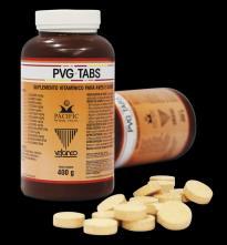 PVG TABS PVG TABS é um suplemento vitamínico e mineral para aplicação na água de bebida de Matrizes Leves e Pesadas, Frangos