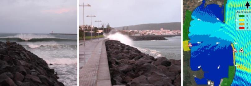 emitiu um alerta com ondas ao largo com H s de 11.