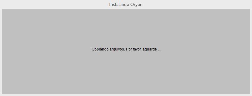 Instalação do Oryon 1 Aguarde a inicialização da instalação e pressione o botão OK para escolher os módulos a serem instalados.