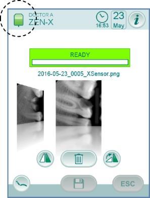 5.9. SENSOR INTEGRADO ZEN-Xi O sensor integrado ZEN-Xi é um dispositivo médico para a aquisição, no formato eletrónico, de radiografias intra-bucais através da interface com a consola FULL TOUCH ou