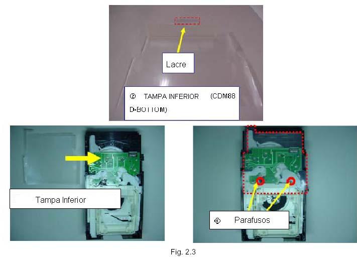 2. Coloção da Tampa Inferior.