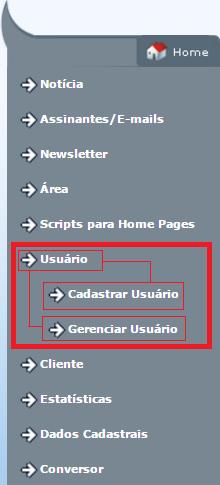 Como cadastrar um usuário? O usuário para acessar o sistema Noticiadorweb deve ter um cadastro.