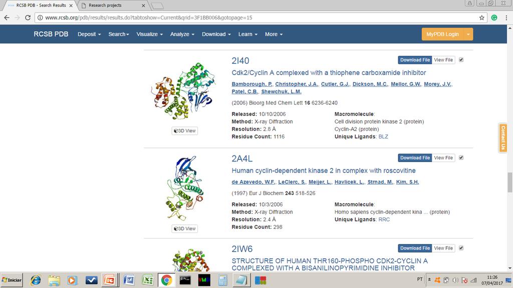 Como Fazer Download de Estruturas do PDB Abaixo temos uma das