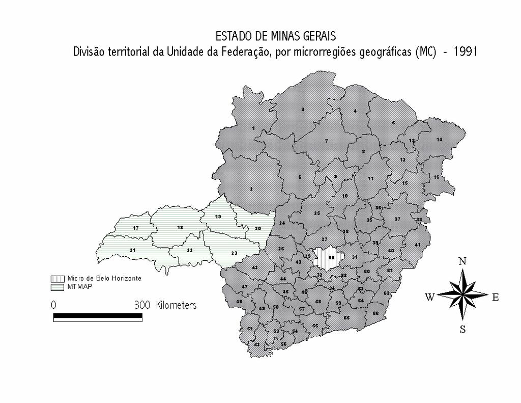 FIGURA 1 Código Microrregião Código Microrregião da da Micro Micro 1 Unaí 34 Conselheiro Lafaiete 2 Paracatu 35 Guanhães 3 Januária 36 Peçanha 4 Janaúba 37 Governador Valadares 5 Salinas 38 Mantena 6