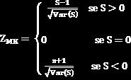 uma amostra de inúmeras variáveis aleatórias, que são independentes e distribuidas de forma idêntica, a estatística do teste MK é representada pela Equação 1 (WAGESHO et al.