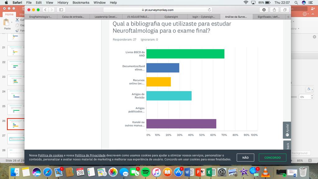 Questionário aos jovens especialistas portugueses Outros recursos bibliográficos: - Monografia SPO Neuroftalmologia Baseada na Evidência - Clinical