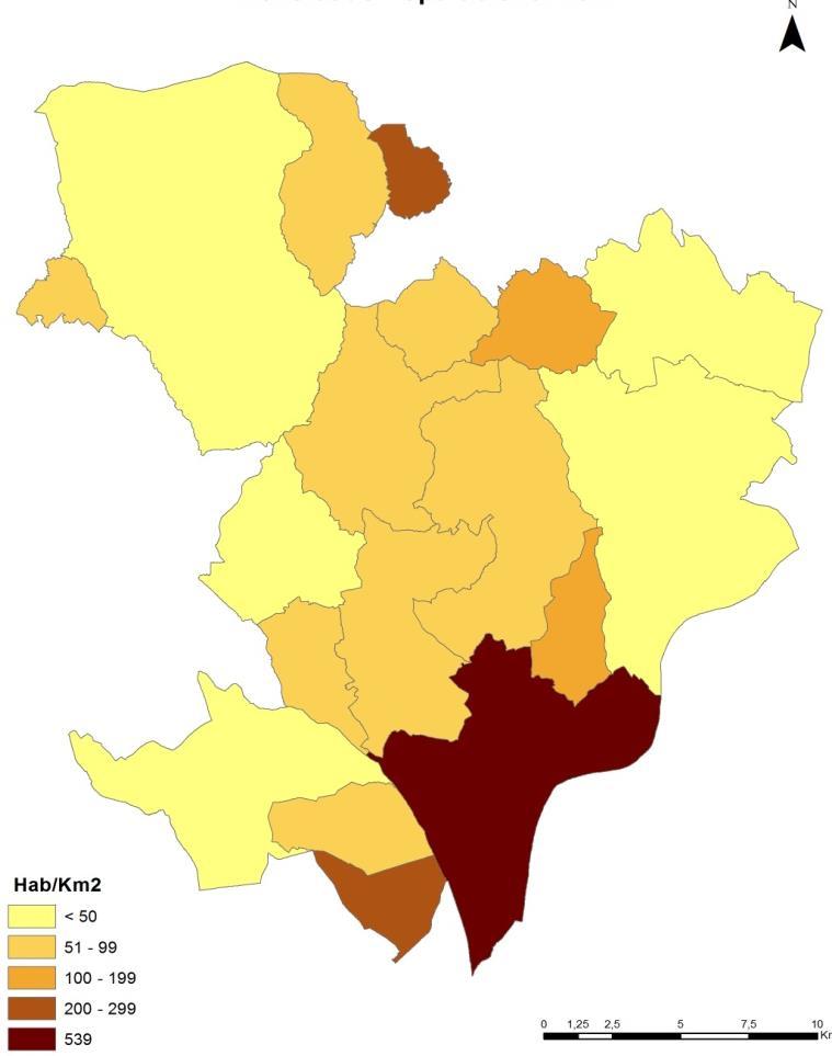 Figura 6 Variação da População por Freguesia no Concelho de Santarém entre 2001 e 2011 Figura