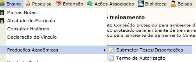 Solicitação da Ficha catalográfica: o discente deverá solicitar a ficha catalográfica através do Sigaa, no menu "Biblioteca", opção "Serviços ao usuário" e, após, "Ficha Catalográfica": 2.