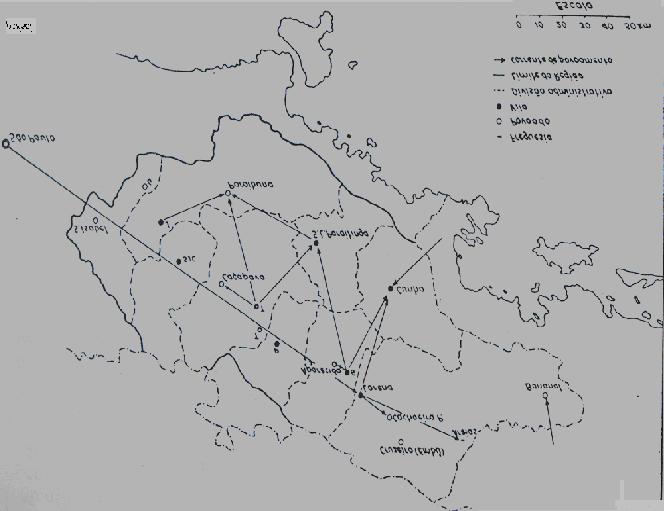 29 Como via de passagem, transformando-se em área abastecedora das Minas Gerais, o Vale do Paraíba irá no século XVIII ter sua vida cada vez mais condicionada pelas vias de circulação.