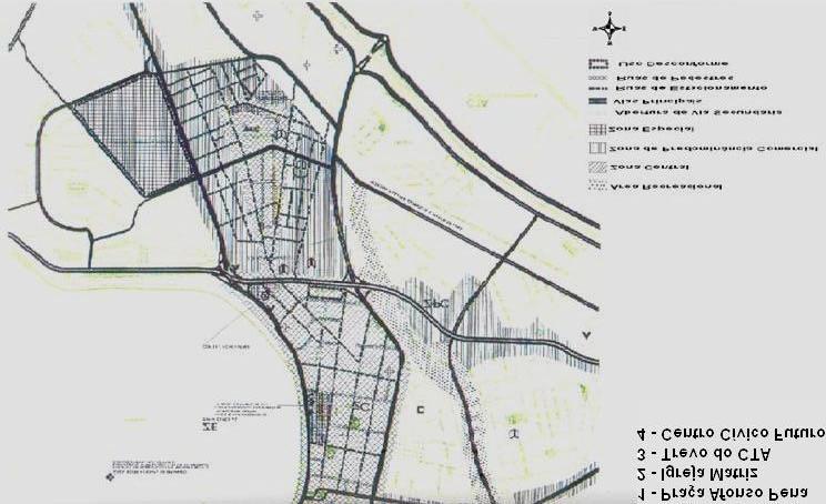 81 Dentro do perímetro urbano e de expansão urbana a Zona de Atividades Centrais (ZC). Para essa localidade conforme (BOLOGNA, 2000, p.