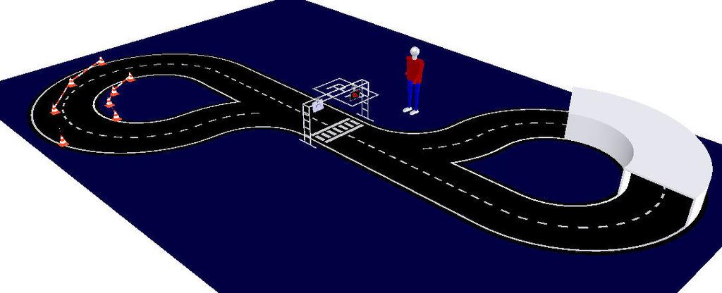 2. Área de competição Robótica 2007 Festival Nacional de Robótica 2.1 Pista Dimensões A pista desenrola-se dentro de uma área de (11 x 16.