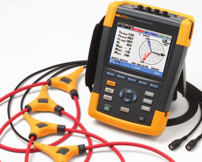 Plena conformidade com a Classe A Gerar relatórios e visualizar gráficos com o Software Power Log da Fluke Os Fluke 435-II e 437-II estão em plena conformidade com a nova norma IEC 61000-4-30, 2.