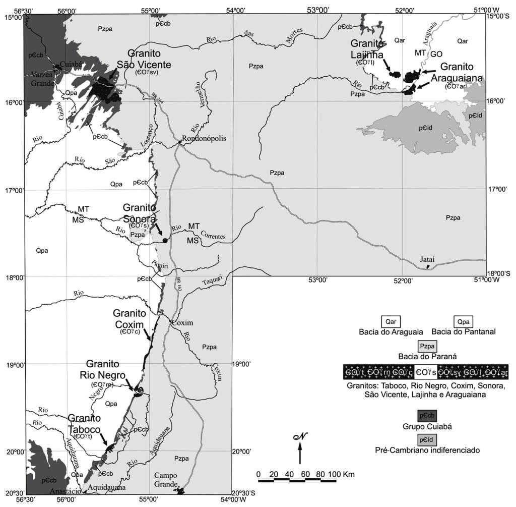 Petrologia do Granito São Vicente O Granito Rio Negro, também definido por Corrêa et al.