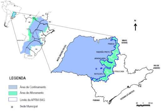 Breve Ficha Técnica do SAG (>> importância): Um dos maiores do mundo (4 países: 1.087.879 km 2 ); No Brasil: oito estados (839.800 km 2 ); É o maior do Estado de São Paulo (143.