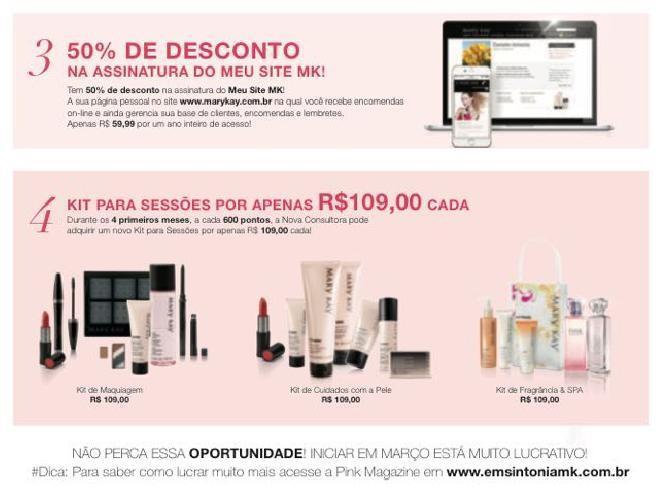 Kit de Maquiagem: de 354,50 por 109,00 Kit de Cuidados com a