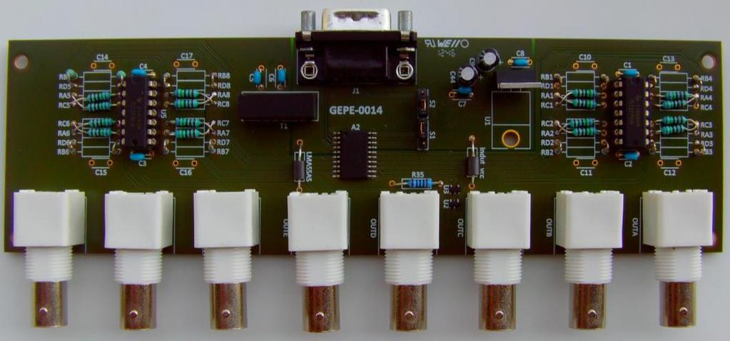 Os LEDs vermelhos sinalizando a deteção de um erro, e impedem o envio dos sinais de PWM para as saídas. Por fim, a alimentação da placa é efetuada com 15 V e GND. 4.2.6.