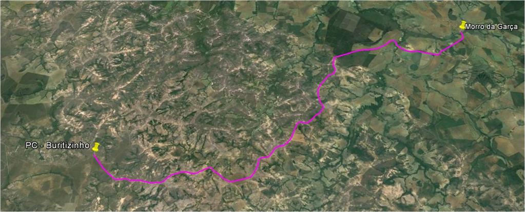 Figura 7 - Mapa ilustrativo do Trecho 3 Figura 8 - Mapa altímetrico do Trecho 3 5 Distância do trecho: 33,4 km Distância Acumulada: 98,5 km Ganho altímetrico: + 417 metros Inclinação máxima: + 9,4 %