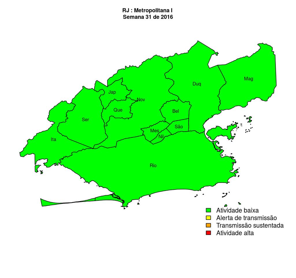 Regional Metropolitana I Belford Roxo Duque de Caxias Itaguaí Japeri Magé Mesquita Nilópolis Nova Iguaçu Queimados Rio de Janeiro São João de Meriti Seropédica Tabela 1.