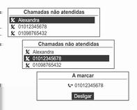 Menu do Telemóvel Lista telefónica Apagar tudo Utilizar o botão multifunção para seleccionar Menu telefone Agenda telefónica Apagar todas e depois pressionar o botão multifunção.