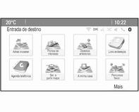 Navegação 47 Introdução do destino A aplicação Destino fornece diferentes opções para definir um destino para orientação do percurso.