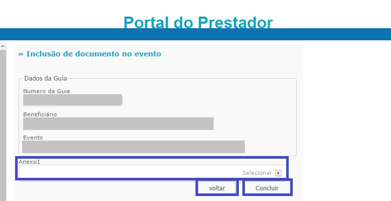 INCLUSÃO DE DOCUMENTO NO EVENTO: ADICIONAR ANEXO INFORMAÇÕES IMPORTANTES Anexo 1 : visualiza o nome do documento que foi selecionado no computador; Clicar na seta ao lado