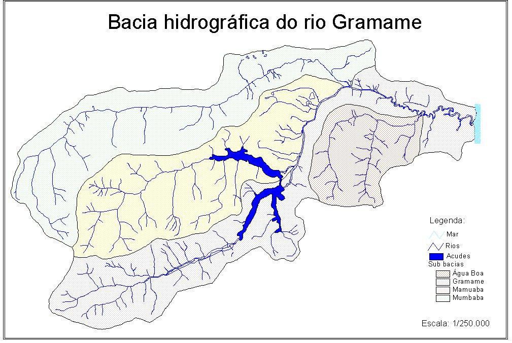 MATERIAL E MÉTODOS Localização das bacias em estudo A bacia do rio Guaraíra está localizada em uma região do município de Pedras de Fogo, na Paraíba, em propriedade da agroindústria GIASA Gramame