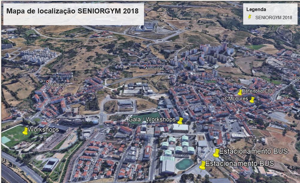 Mapa geral CLUBES INSCRITOS Câmara Municipal Loures Desportivo Recreativo Corações Vale de