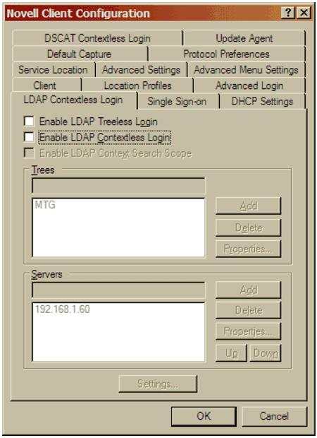 Nota: P orque o início de uma sessão LDAP Contextless é desabilitado no cliente Novell e apoiado através do Cisco