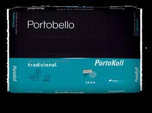 linha de argamassas colantes e rejuntamentos Portobello-PortoKoll, oferece um