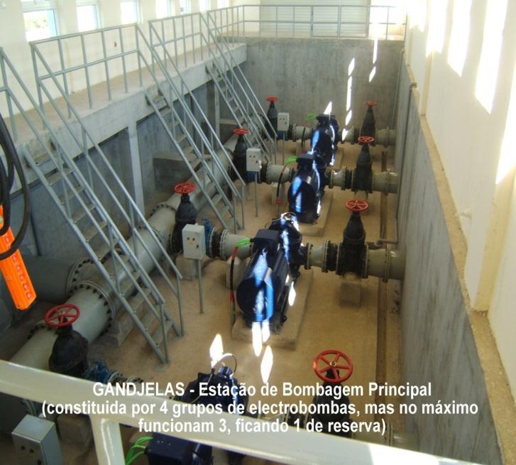 Esta estação é constituída por 3 salas: Sala dos Geradores Sala de Distribuição Eléctrica Sala das Unidades de Bombagem 3 Geradores a Diesel de conexão paralela (600kw 0,4/0,23 kv) Painéis de