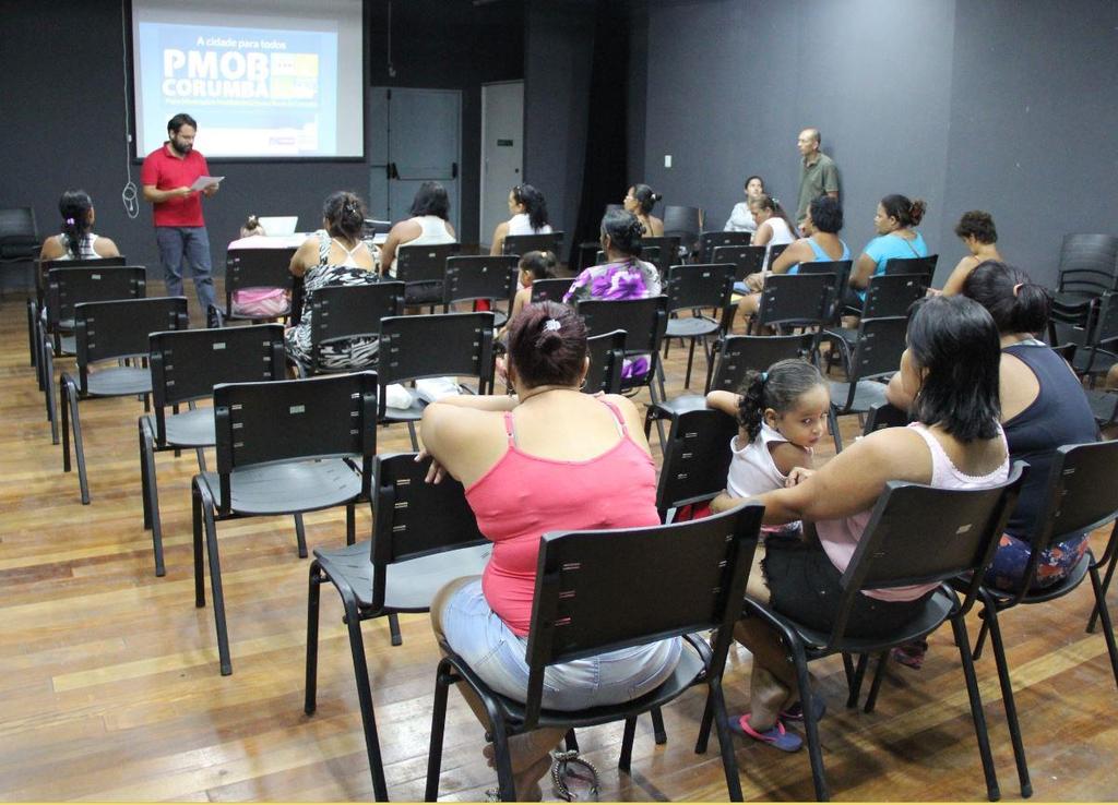 1.4.3 Oficina Área Urbana Oeste Data: 17/02/2016 às 19h00 - Local: Centro Esportivo Unificado (CEU) Bairro Jardim dos Estados Nesta oficina foram reitaradas as necessidades relativas à pavimentação