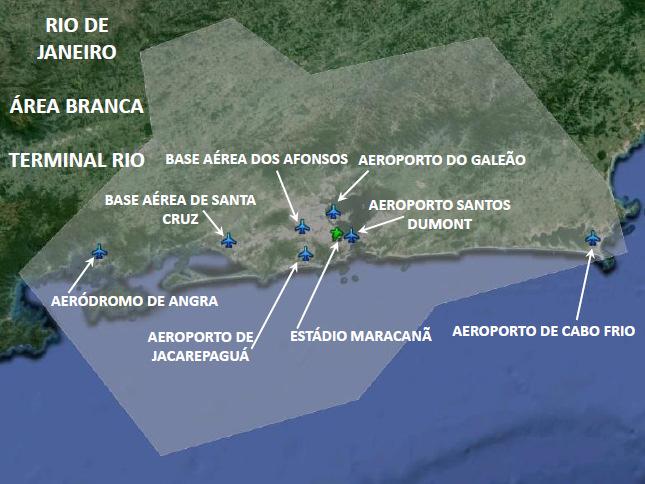ÁREA RESERVADA ANEXO J RIO DE JANEIRO Área denominada BRANCA, definida pelas projeções laterais
