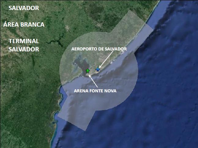 ÁREA RESERVADA ANEXO K SALVADOR Área denominada BRANCA, definida pelas projeções laterais da