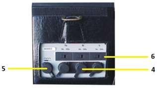 01-Mostrador 02-Teclado 03- Conector Óptico para comunicação com PC Painel Lateral- Entradas de Correntes 11