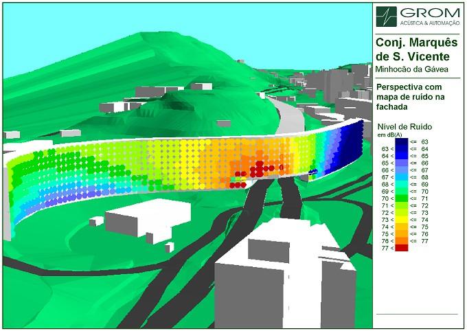 Facade Noise Map: Módulo gráfico para cálculo de ruído em fachadas de prédios.